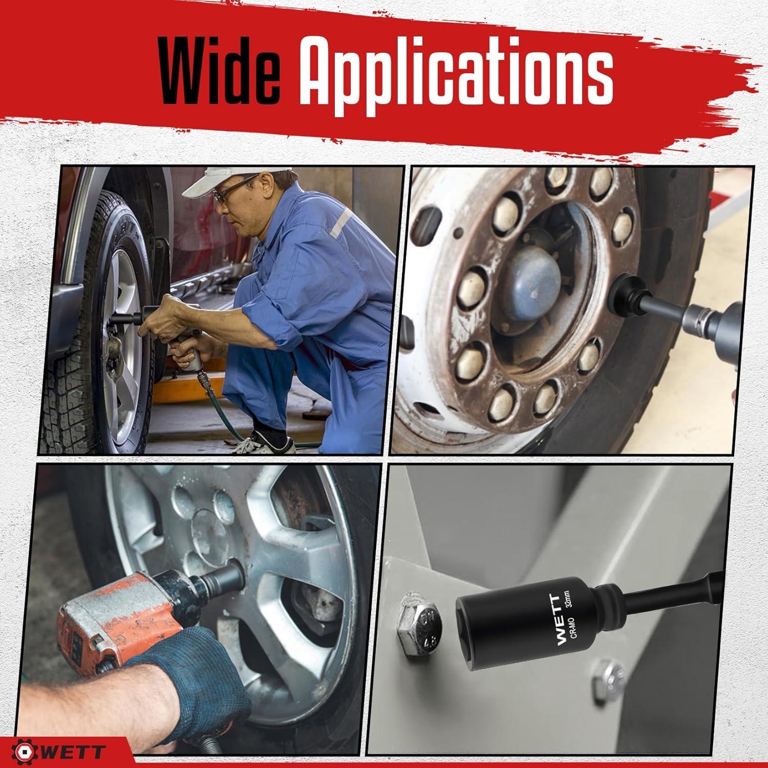 Juego de Enchufes de Impacto WETT 11 Piezas 27-38mm