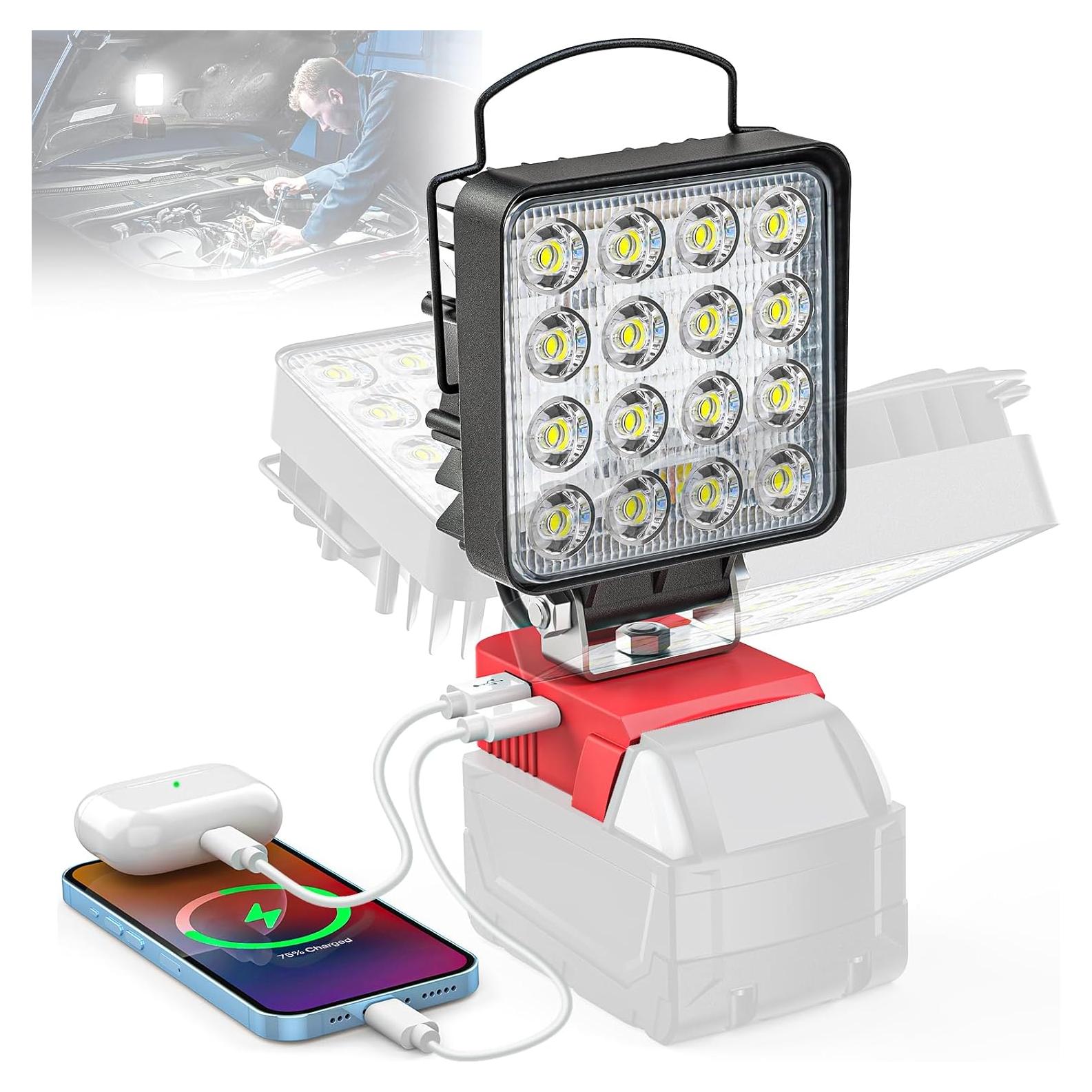 Luz de Trabajo LED Inalámbrica MtiolHig 60W 6000 Lúmenes