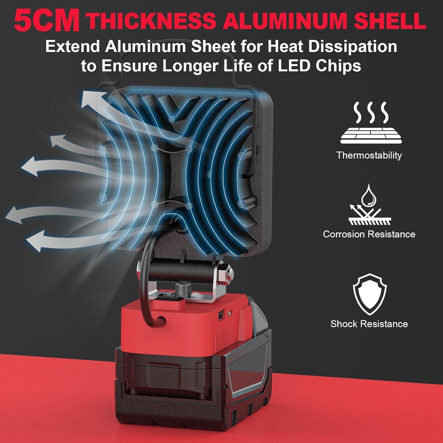 Luz de Trabajo LED Inalámbrica MtiolHig 60W 6000 Lúmenes