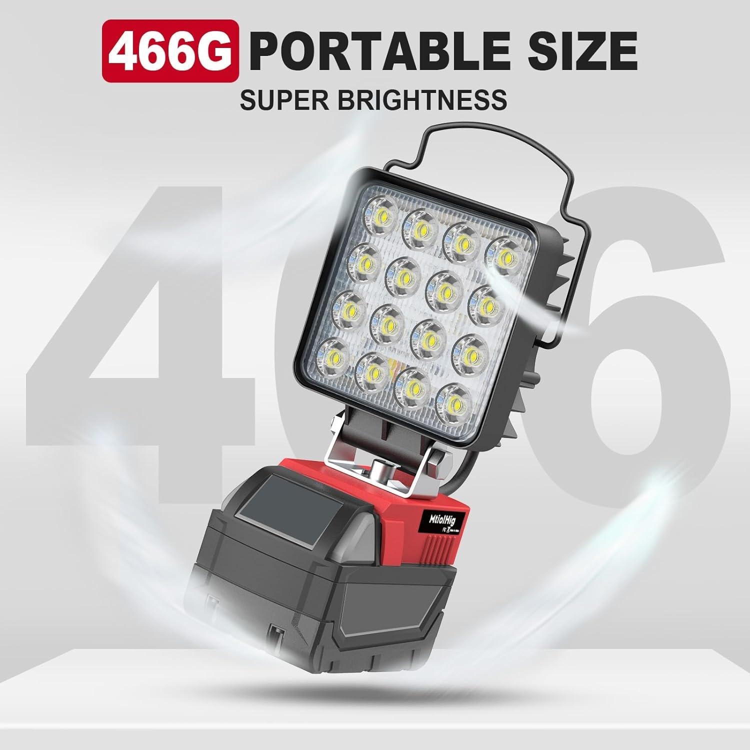 Luz de Trabajo LED Inalámbrica MtiolHig 60W 6000 Lúmenes