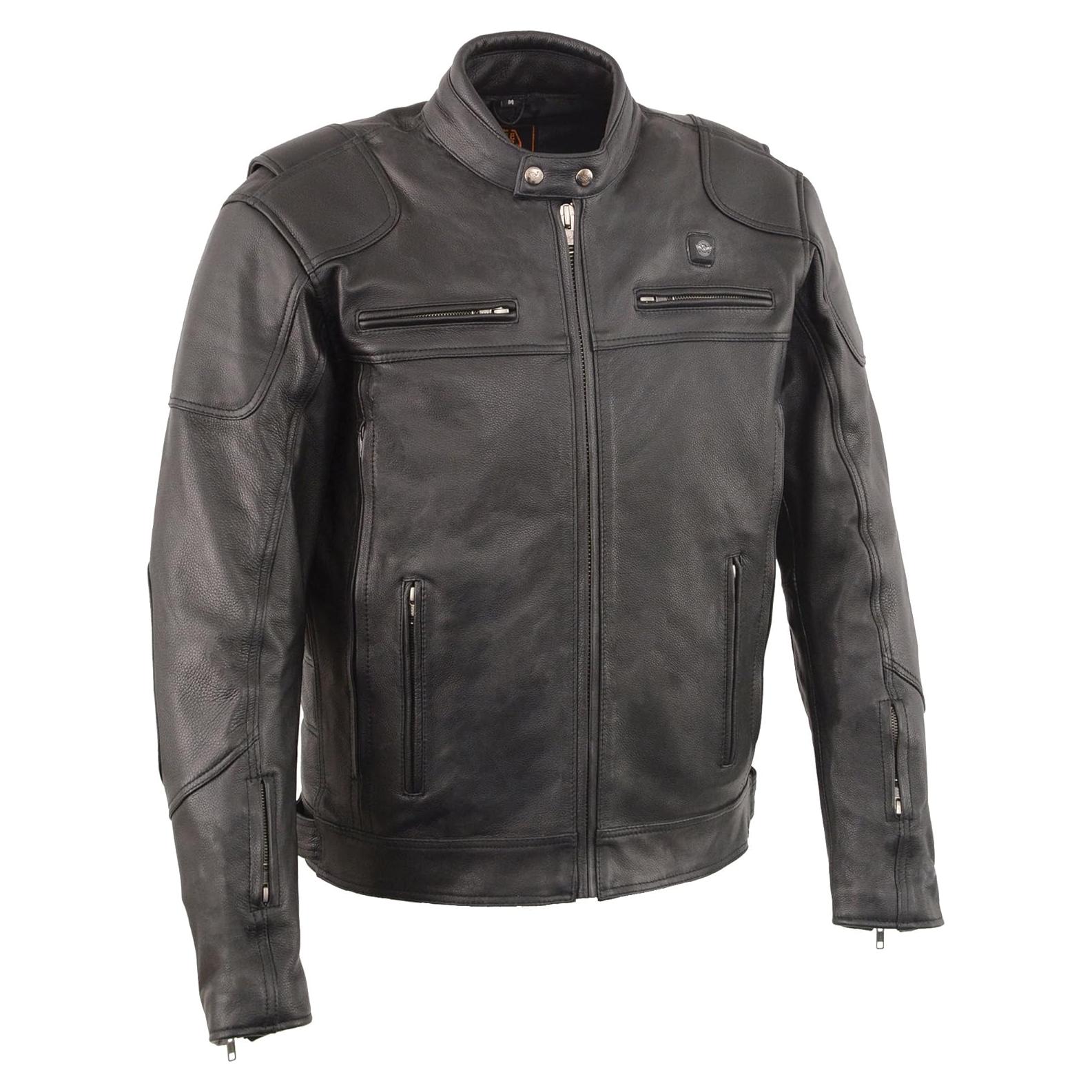 Milwaukee Leather Men's Vented Scooter Jacket with Heated Technolog