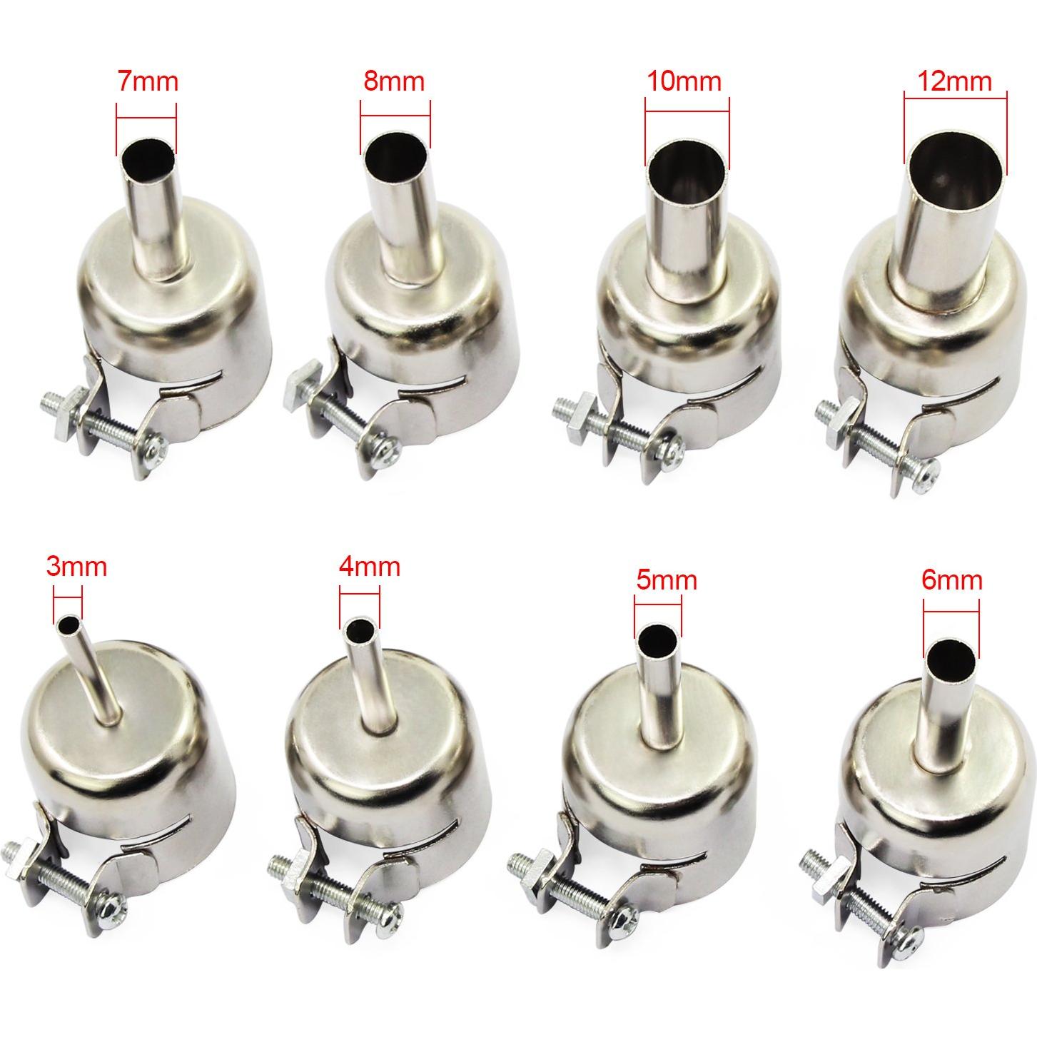 Boquillas de Pistola de Calor OCR 8PCS 3-12mm Acero Inoxidable