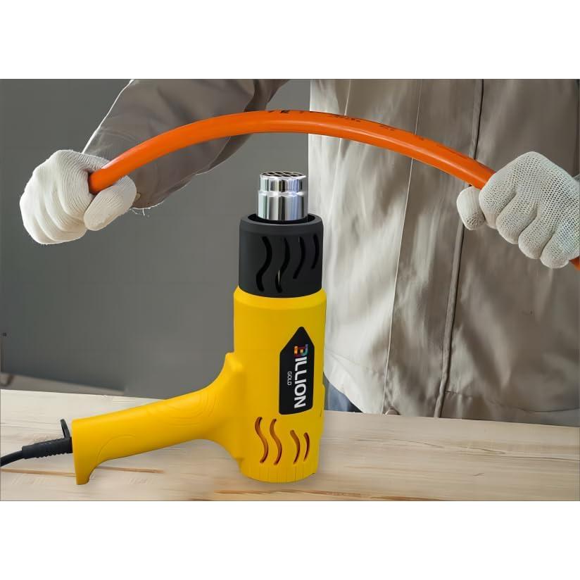 Heat Gun, BILLION GOLD 1800W Hot Air Gun 752℉-1112℉ with 2 Temperature Setting, Heat Gun for Crafting, Shrink Tubing, Paint Removing - 2 Nozzles