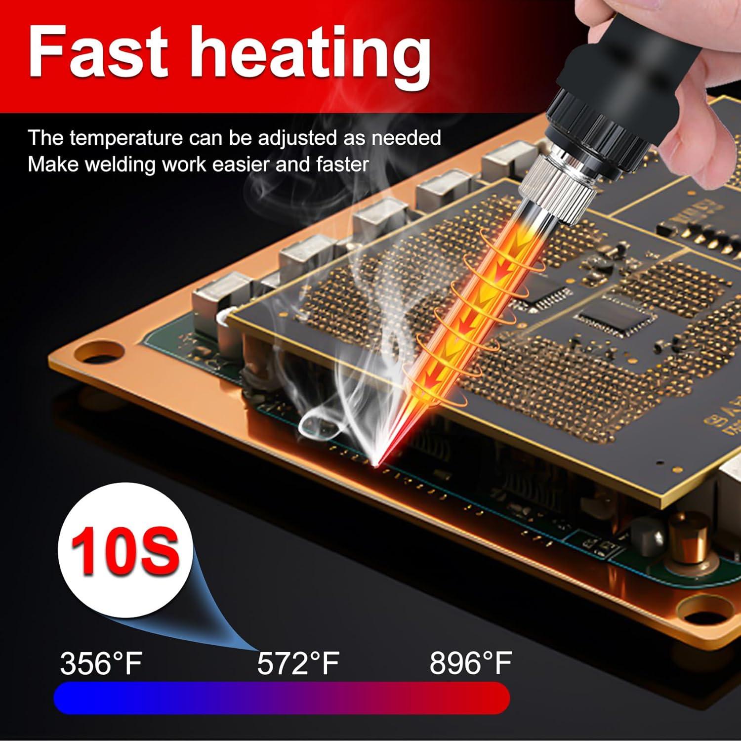 Estación de Soldadura CdbestBm M18 18V Inalámbrica LCD USB