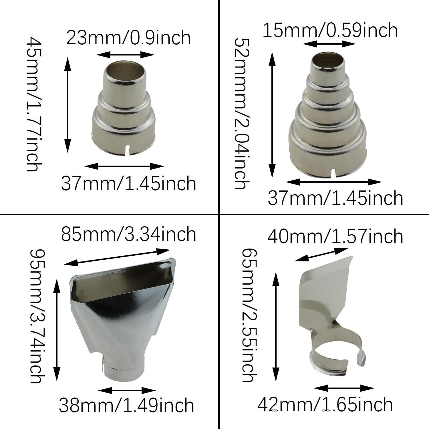 Kit de Boquillas para Pistola de Calor SQXBK 4 Piezas