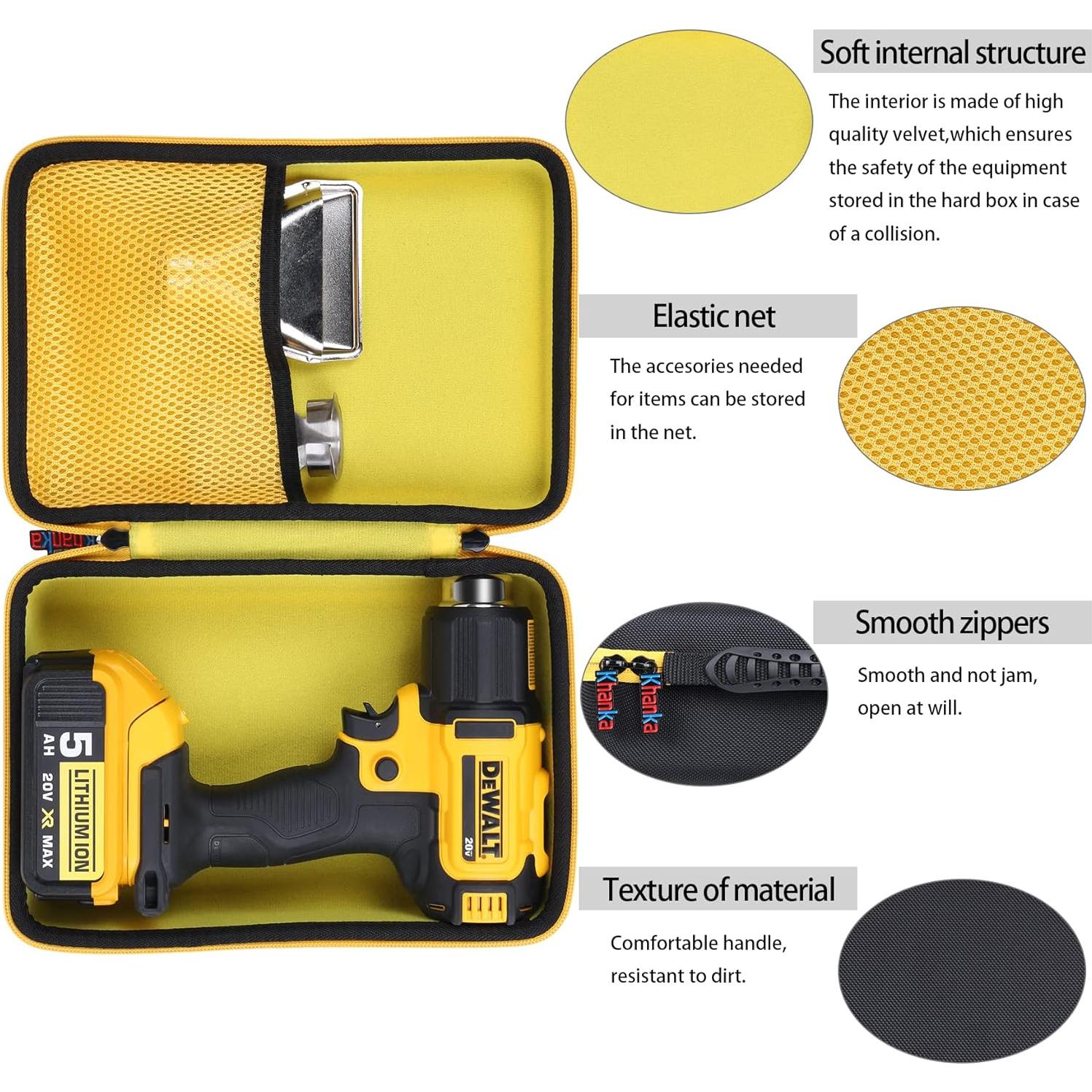 Funda Dura Khanka para Pistola de Calor DEWALT DCE530B