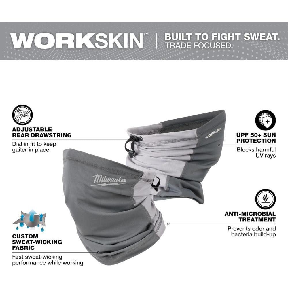 Gaiter de Cuello Milwaukee WORKSKIN Gris Unisex 424G