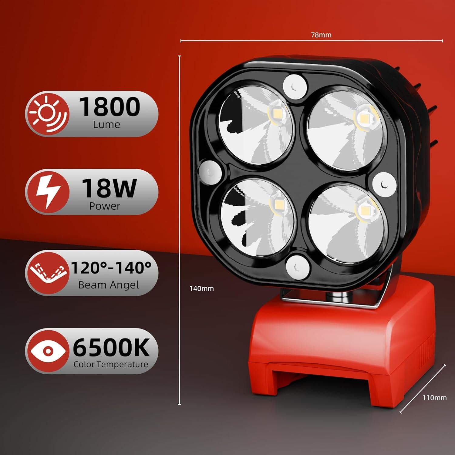 Luz de Trabajo LED Milwaukee M18 1800LM Portátil 18V
