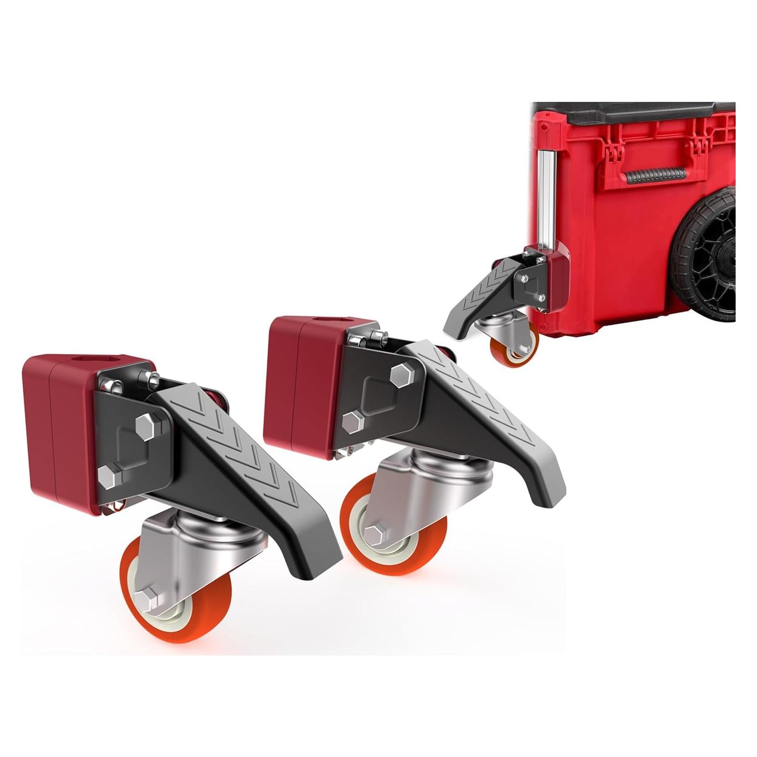 Kit de Ruedas Frontales Milwaukee Packout - Dolly 4 Ruedas