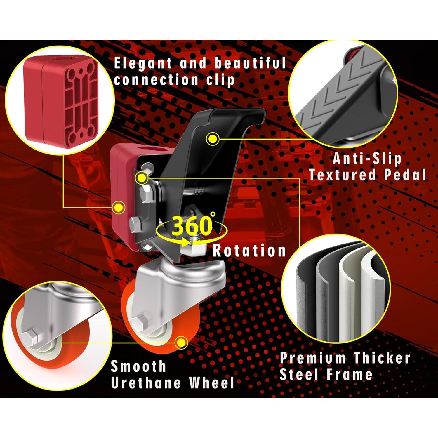 Kit de Ruedas Frontales Milwaukee Packout - Dolly 4 Ruedas