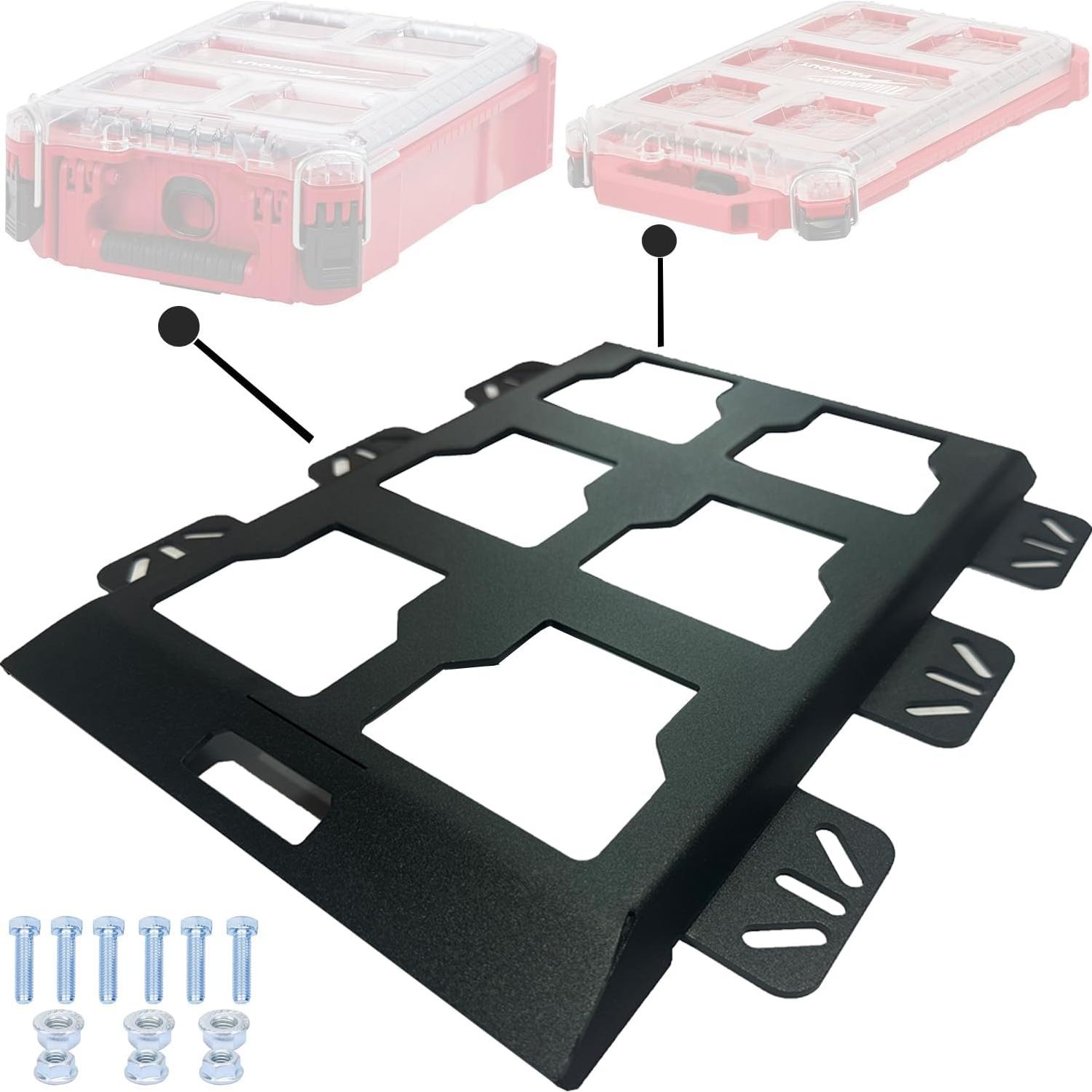 Placa de Montaje Milwaukee Packout Metal 2 Set Negra