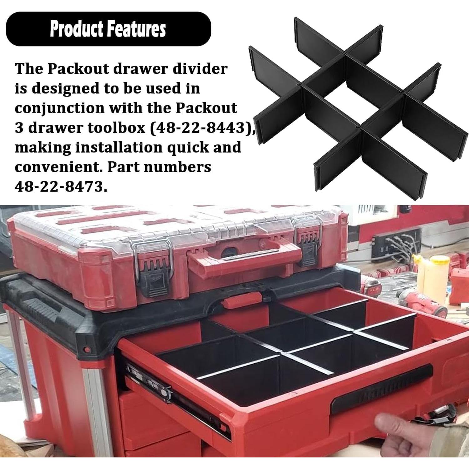 Divisores de Cajón Milwaukee Packout 48-22-8473 Ajustables