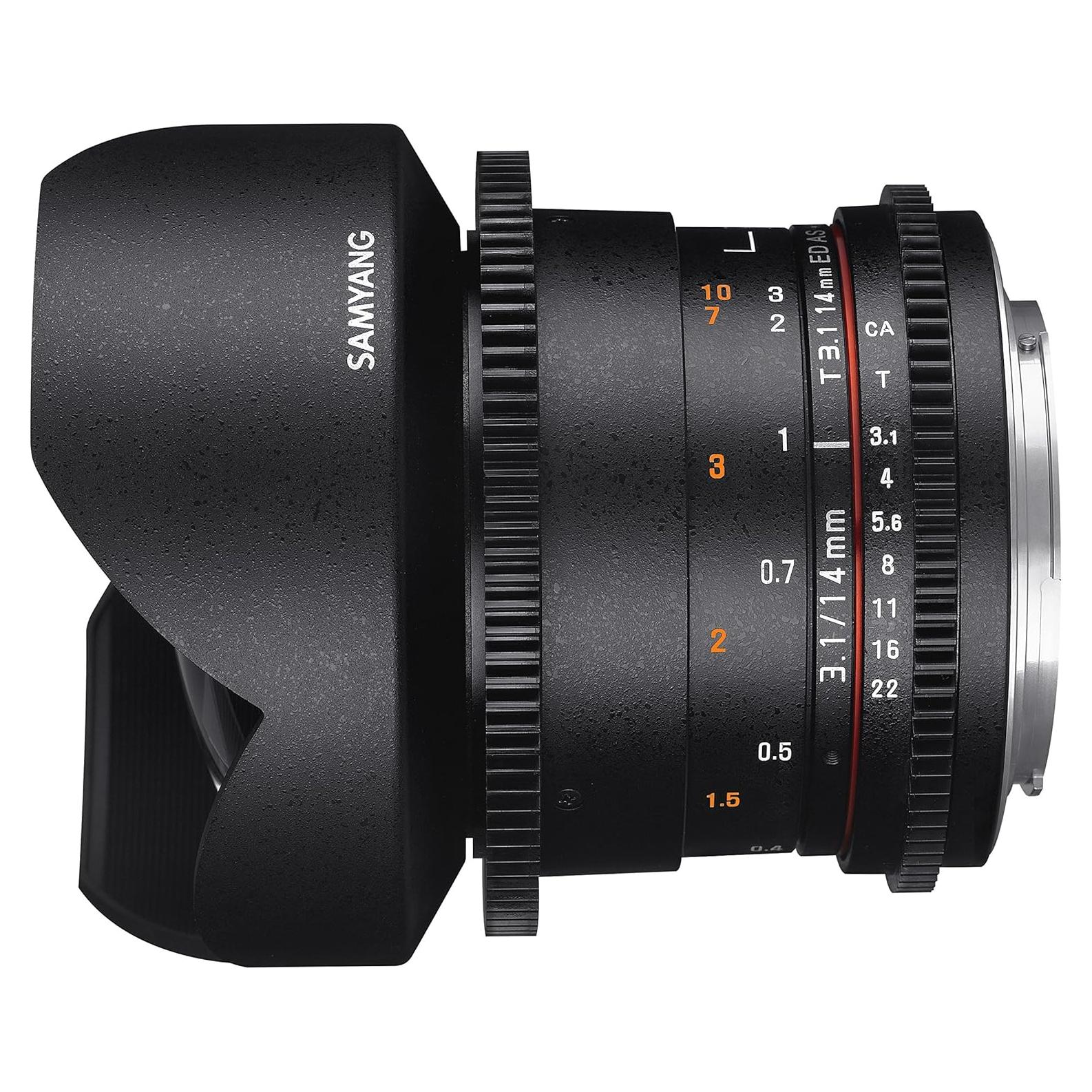 Lente Samyang 14 mm T3.1 VDSLR II Micro Cuatro Tercios
