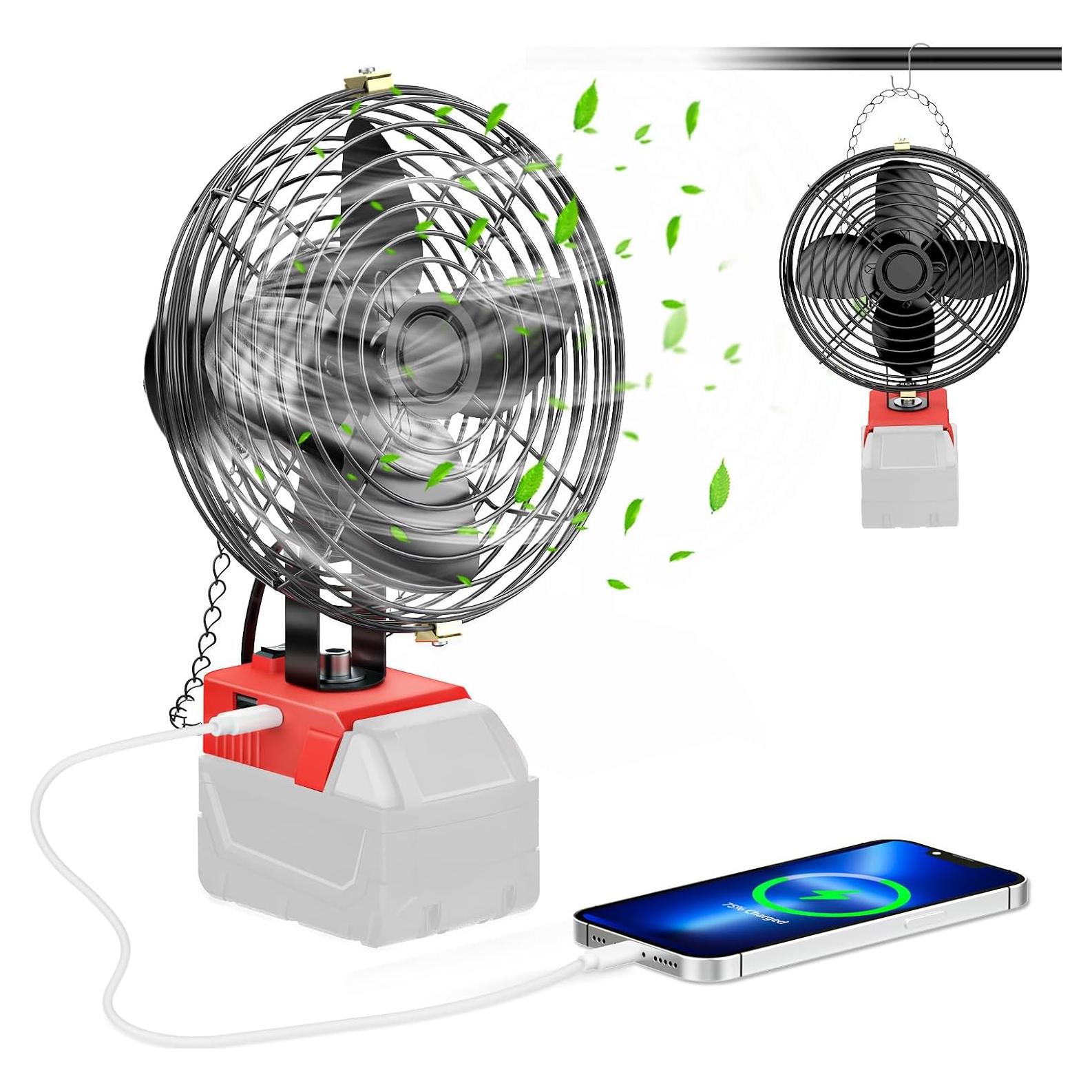 Ventilador Portátil MtiolHig 18V Inalámbrico 3500RPM