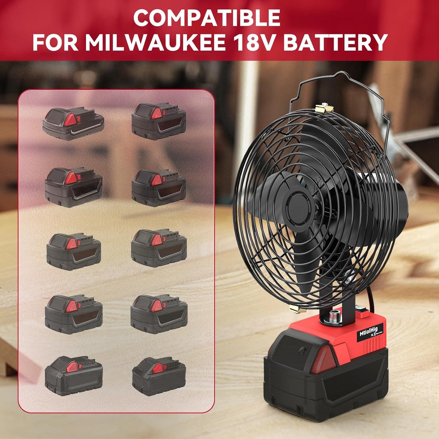 Ventilador Portátil MtiolHig 18V Inalámbrico 3500RPM