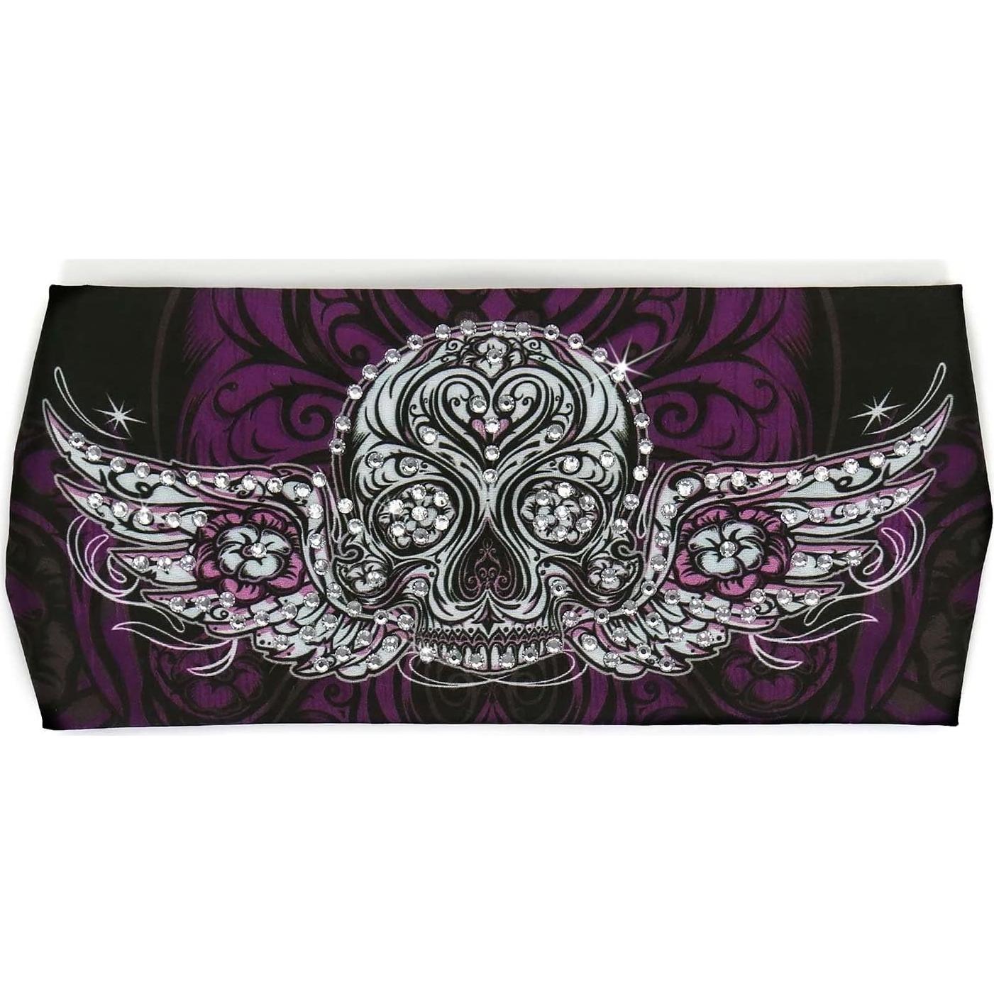 Milwaukee Leather | Bling Designed Wide Headbands-Headwraps for Women Biker Bandana
