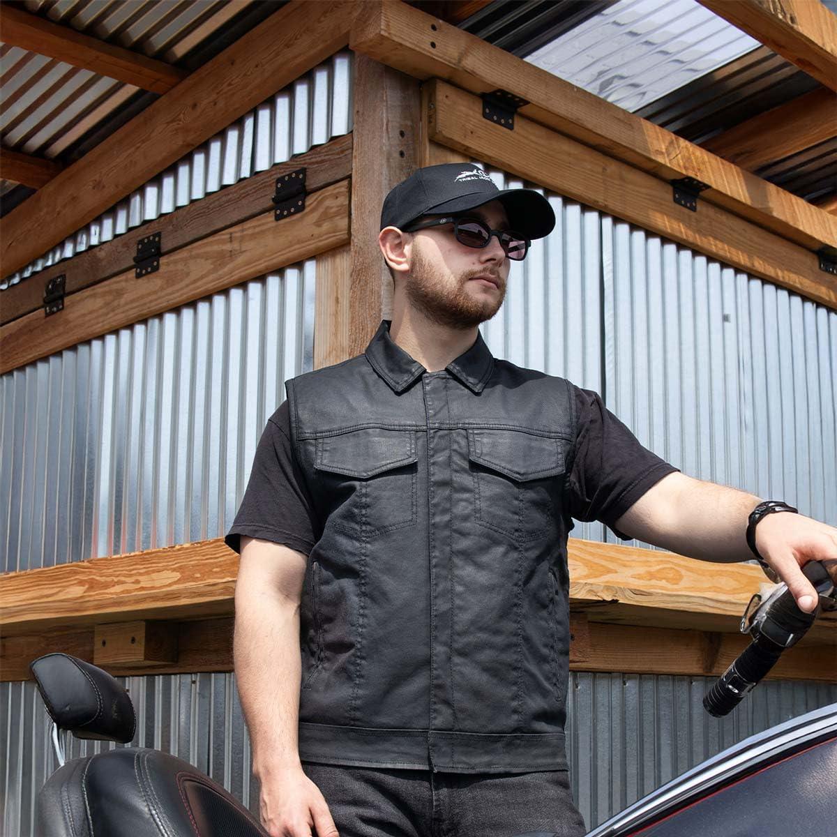 Chaleco de Motocicleta Milwaukee Leather MDM3030 Negro Mediano