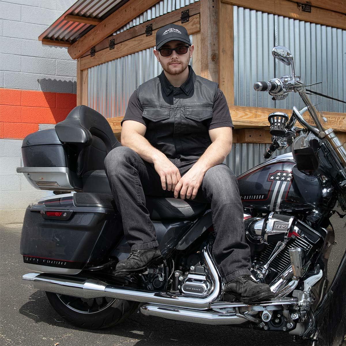 Chaleco de Motocicleta Milwaukee Leather MDM3030 Negro Mediano