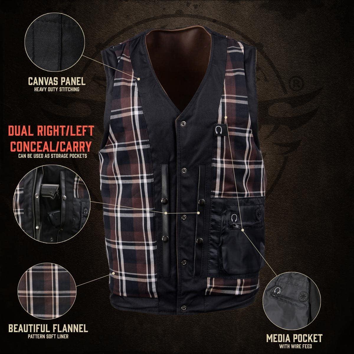 Chaleco de Cuero para Motocicleta Milwaukee Leather Mediano