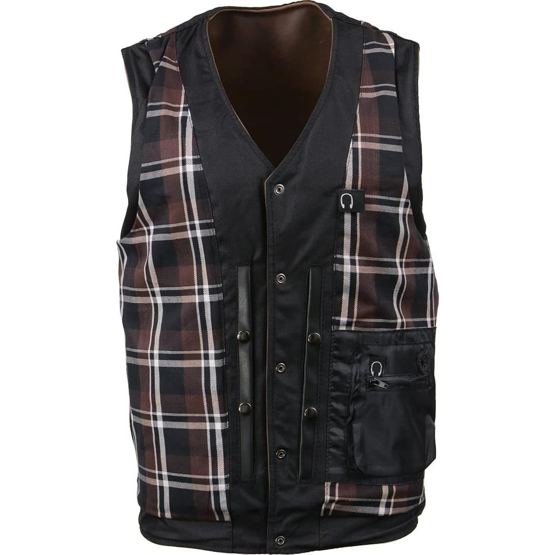 Chaleco de Cuero para Motocicleta Milwaukee Leather Mediano