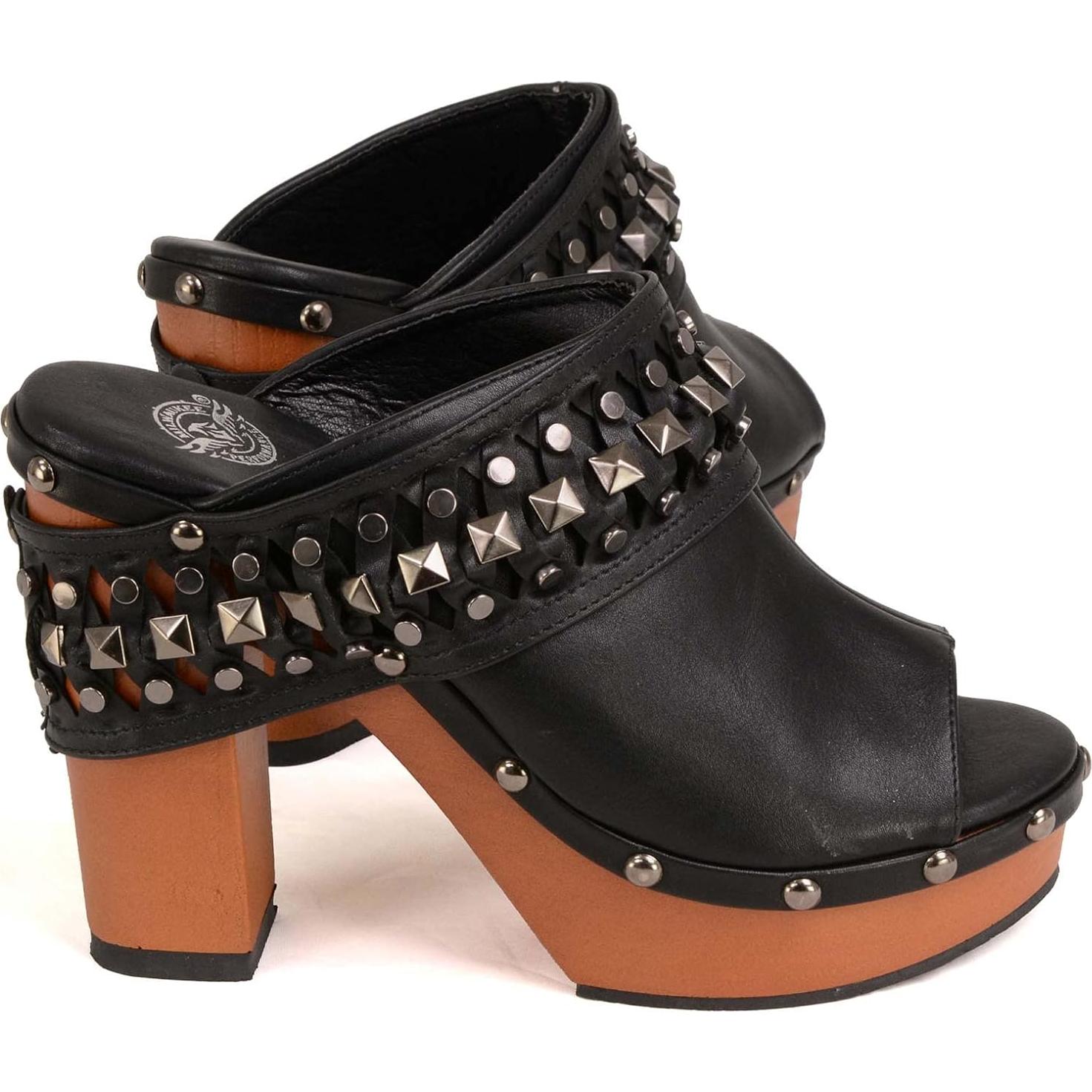 Milwaukee Leather Women's Open-Toe Faux Synthetic Leather Fashion Casual Footwear Collection MBL