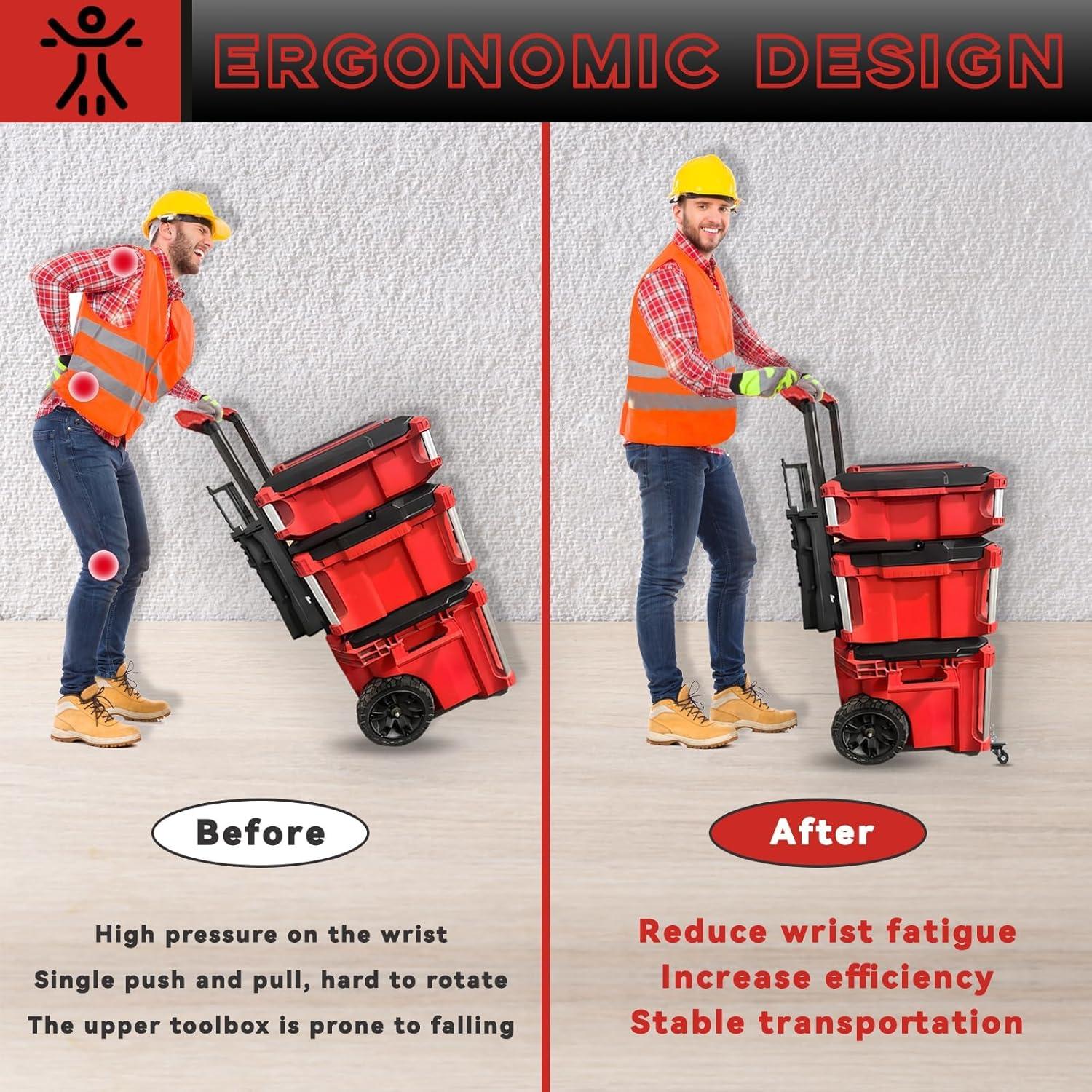 Kit de Ruedas Caster Yayisum para Milwaukee Packout 200 kg