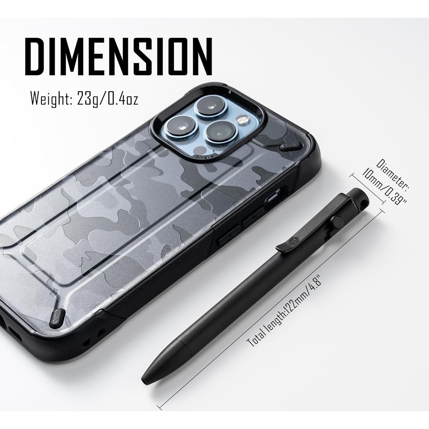 Bolígrafo EDC KeyUnity KP01BK de titanio negro compacto