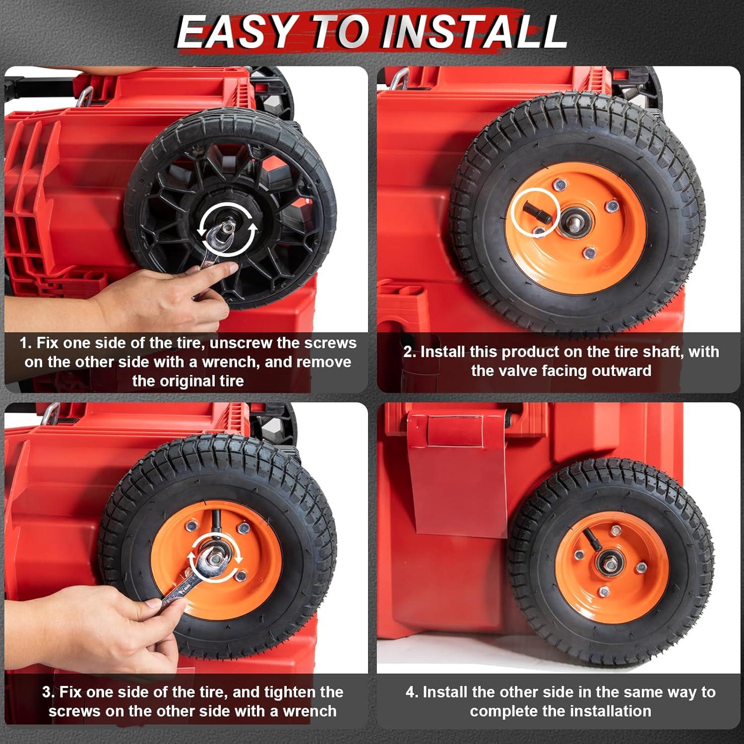 Kit de Ruedas DNShorix para Milwaukee Packout 24 cm