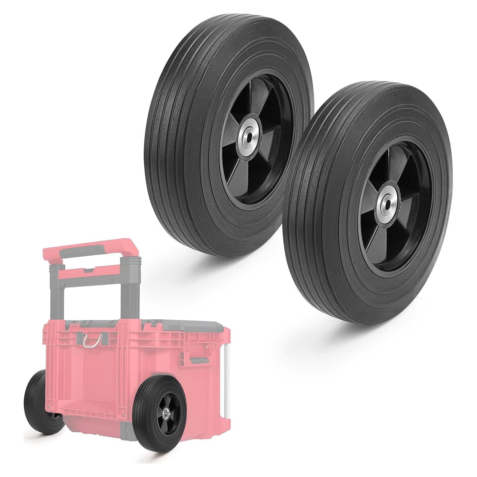 Paquete de 2 Ruedas de 20 cm BPOPO para Caja Milwaukee