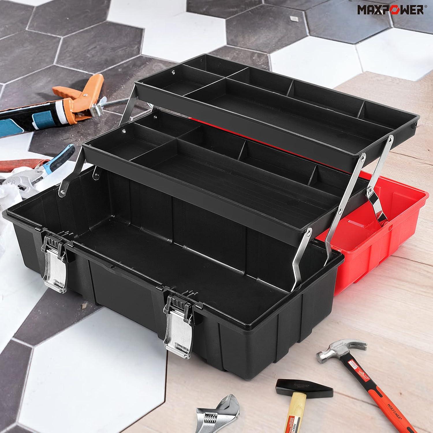 Caja de Herramientas MAXPOWER 40.64 cm Plegable 3 Capas