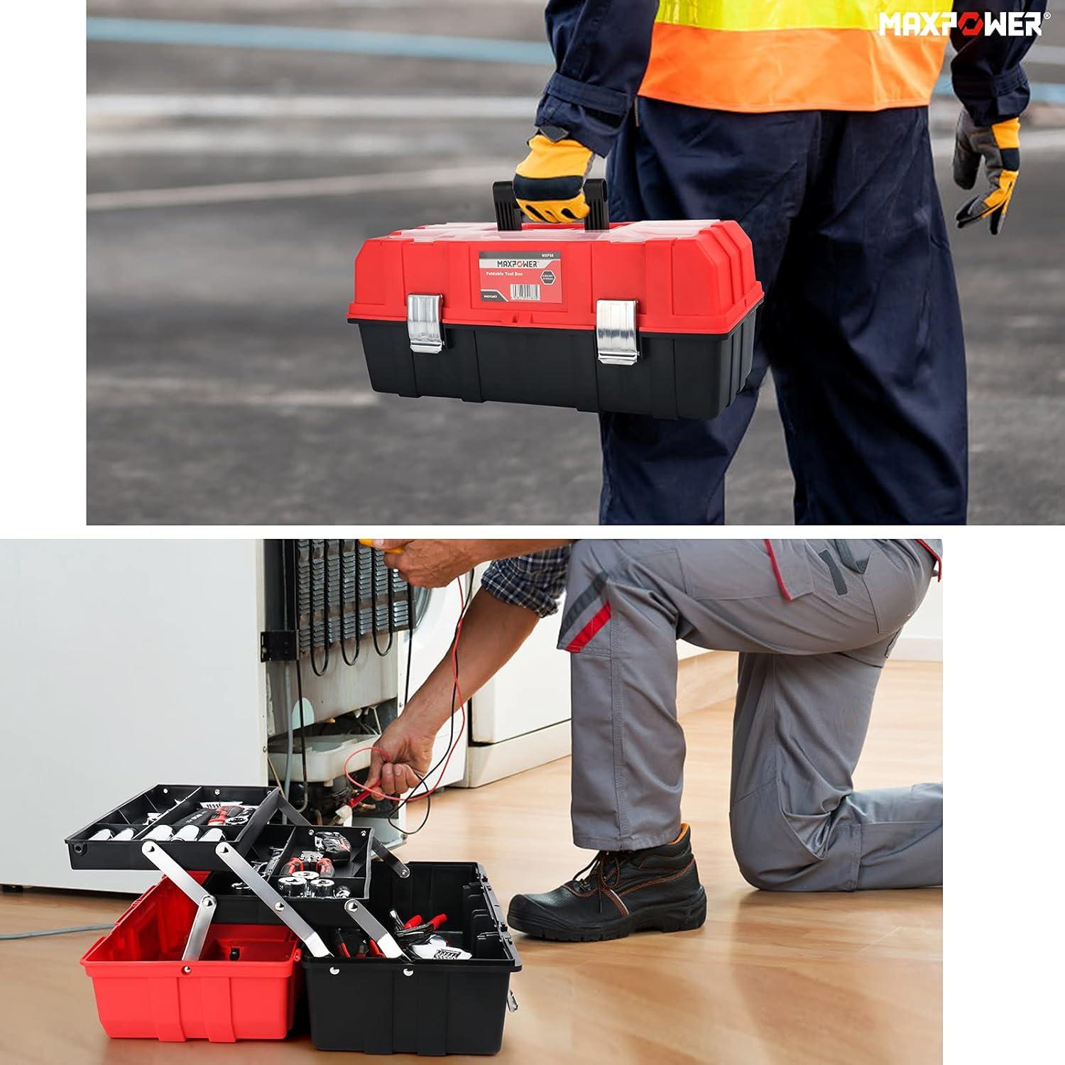 Caja de Herramientas MAXPOWER 40.64 cm Plegable 3 Capas