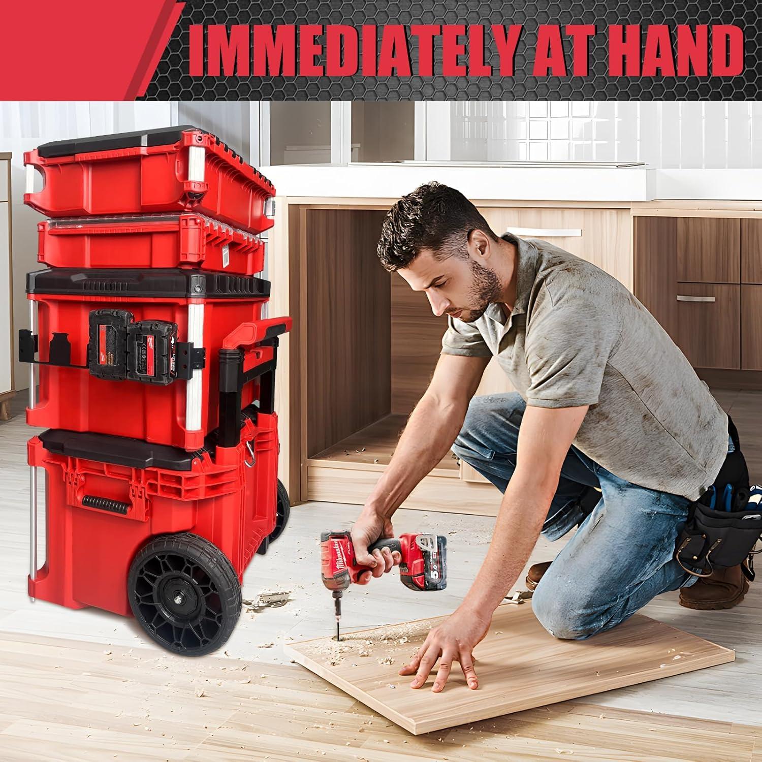 Soporte de Batería BPOPO para Milwaukee Packout 4 Slots