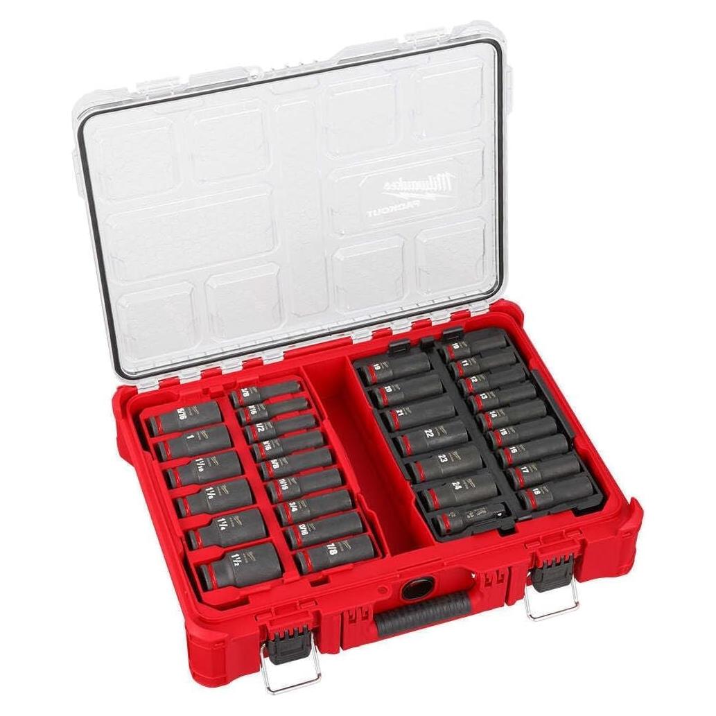 Juego de Enchufes de Impacto Milwaukee 31 Piezas 1/2"