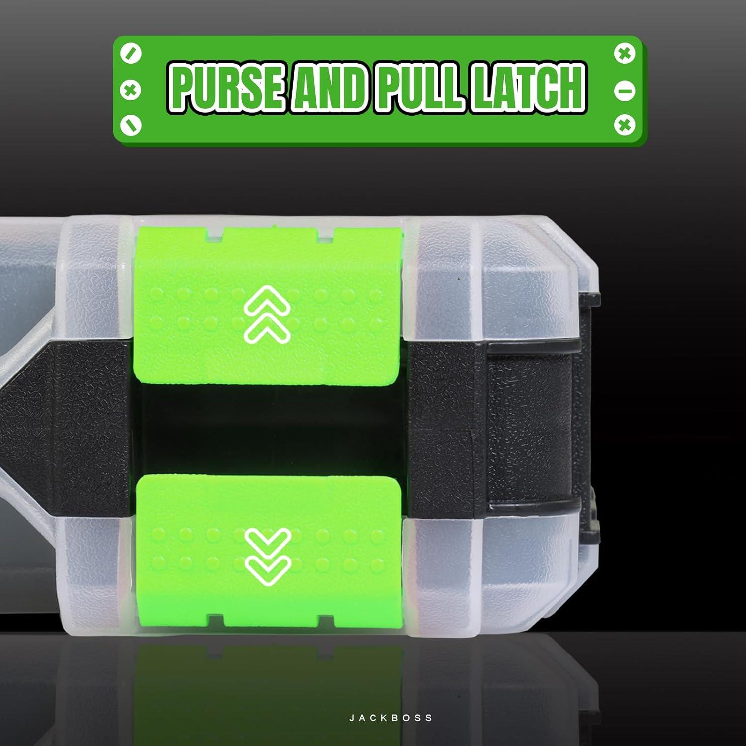 Caja de herramientas Jack Boss 34 compartimentos verde