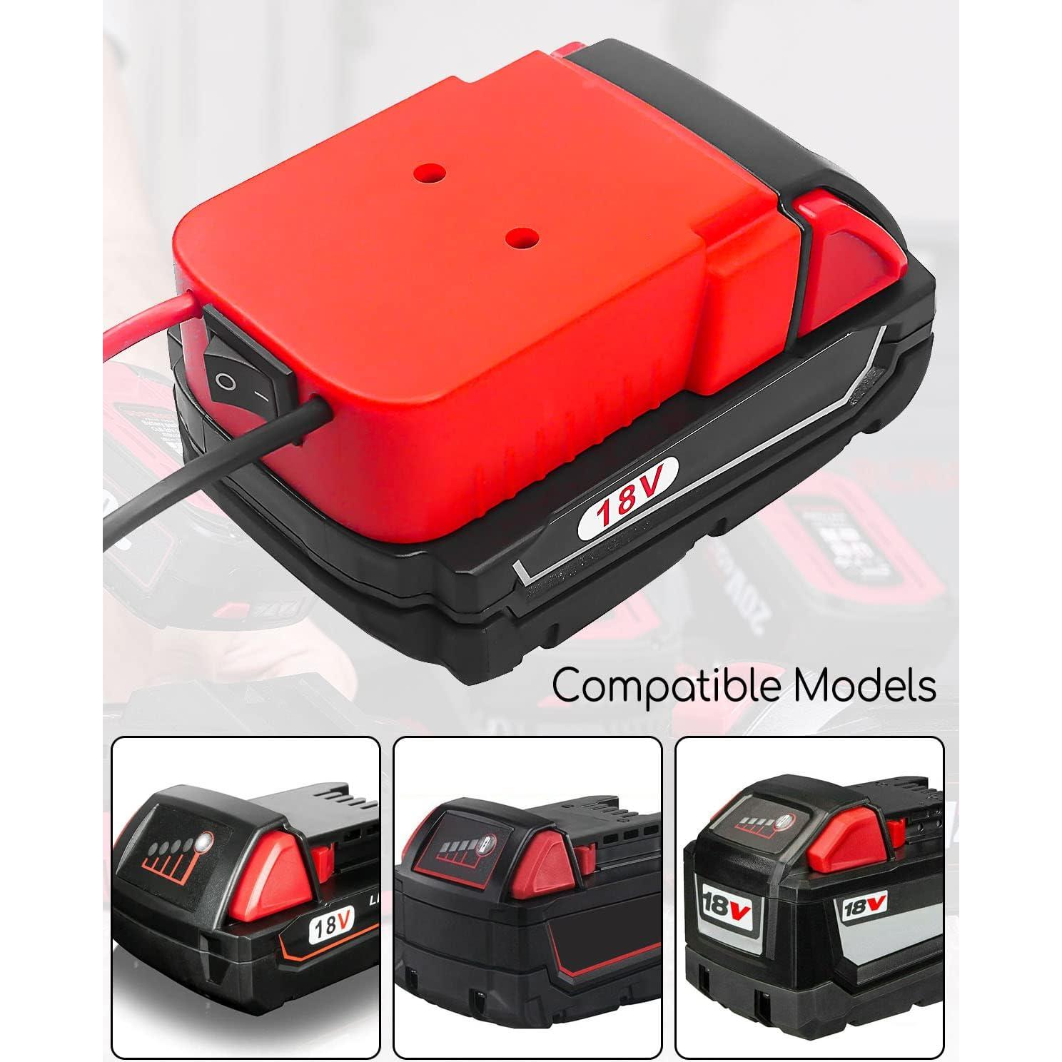 Adaptador de Batería Milwaukee M18 18V para Coche RC