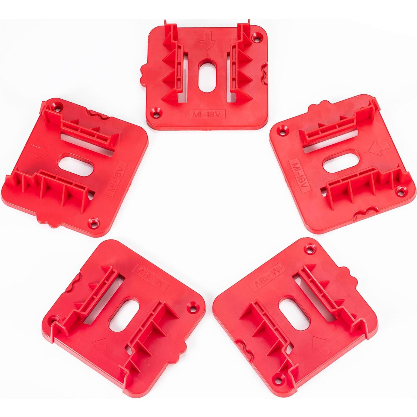 Paquete de 10 Soportes de Batería WeToolGoo M18 18V Rojo