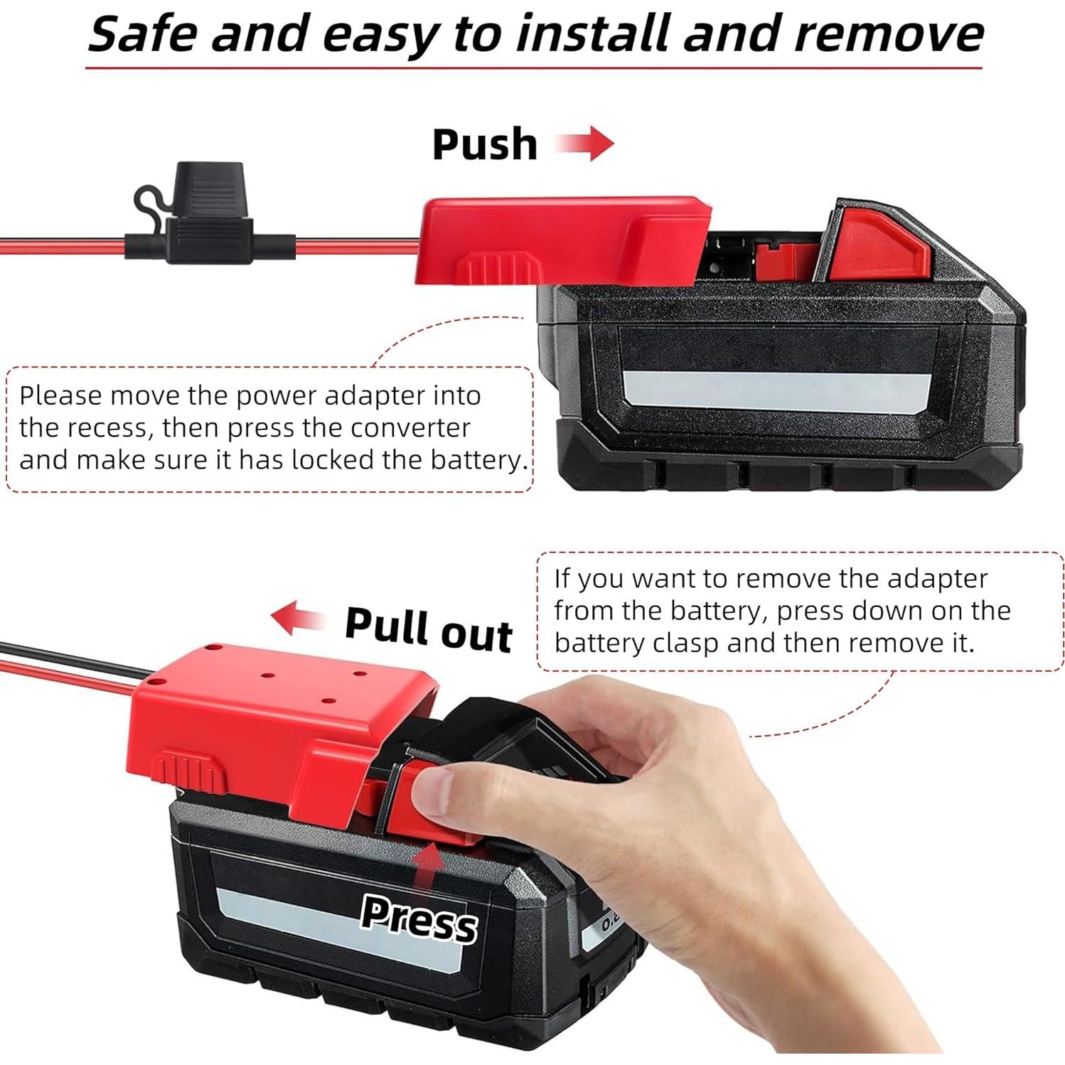 Cables de Arranque AUPTON M18 2m con Fusibles Seguros
