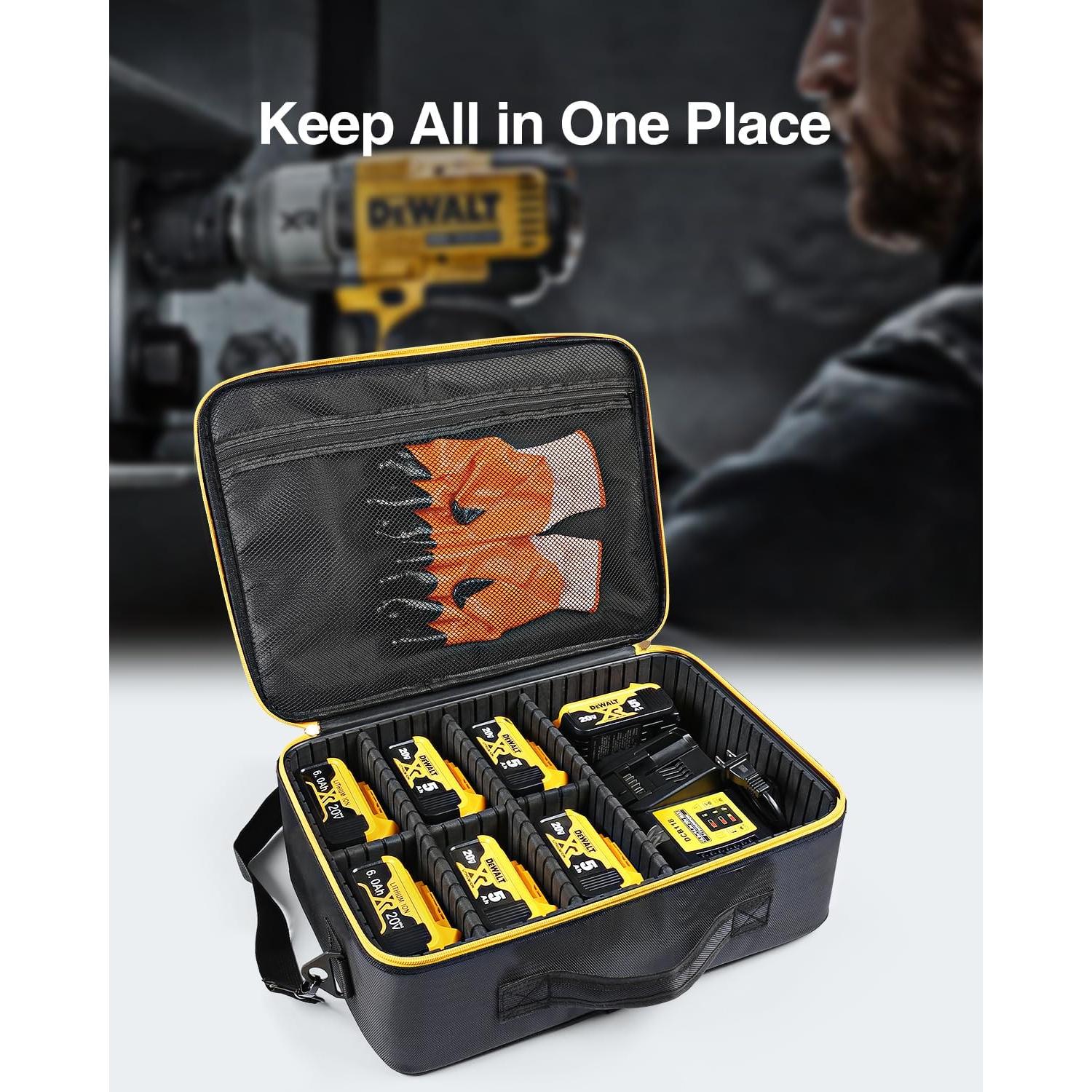 Funda de Batería Luxtude 39.88x29.97cm para Dewalt/Ryobi