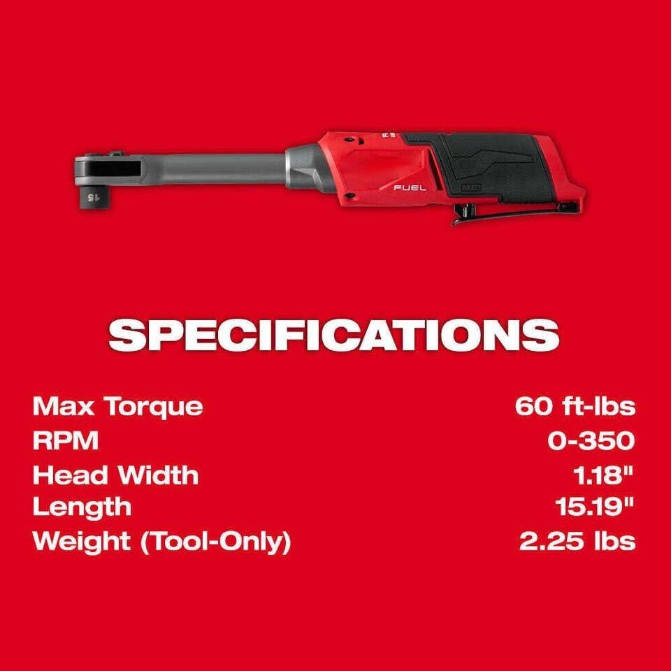 Llave de Carraca Milwaukee M12 FUEL 12V Alcance Extendible