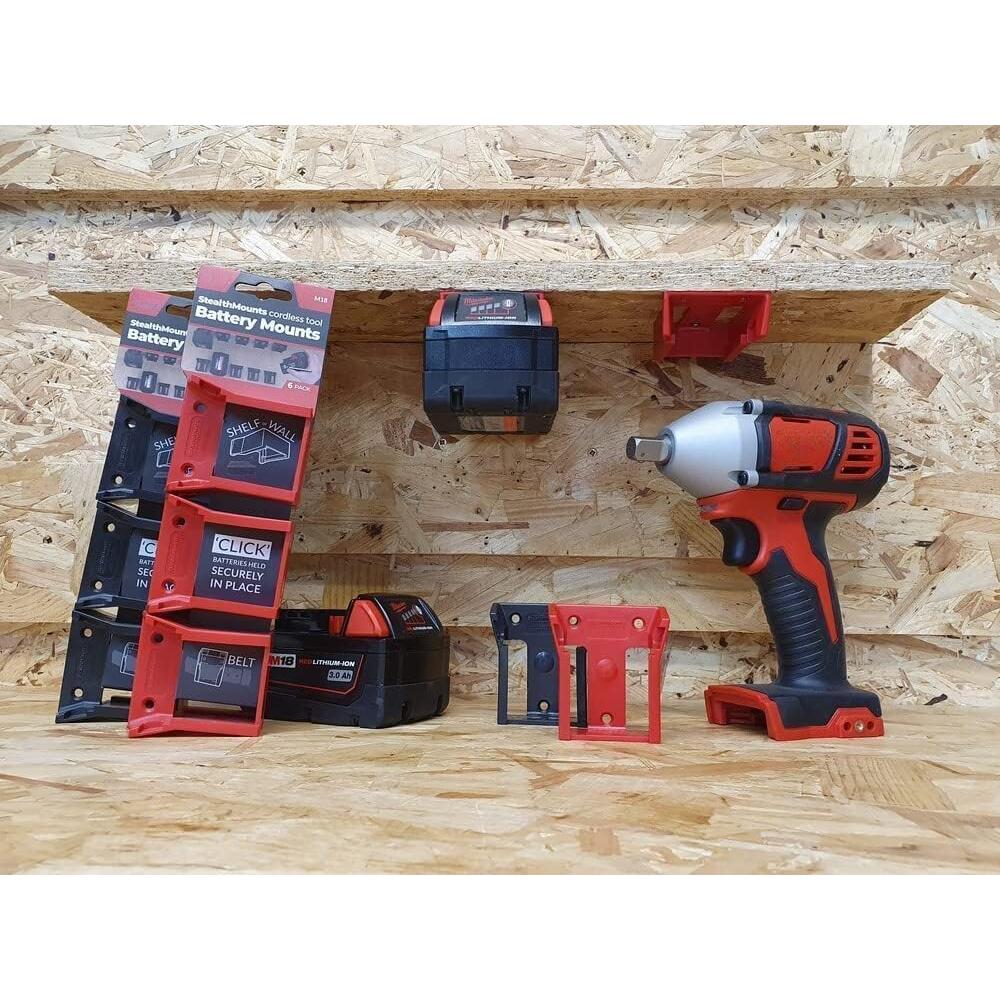 Soporte de Batería StealthMounts para Milwaukee M18 - 4 Pzas