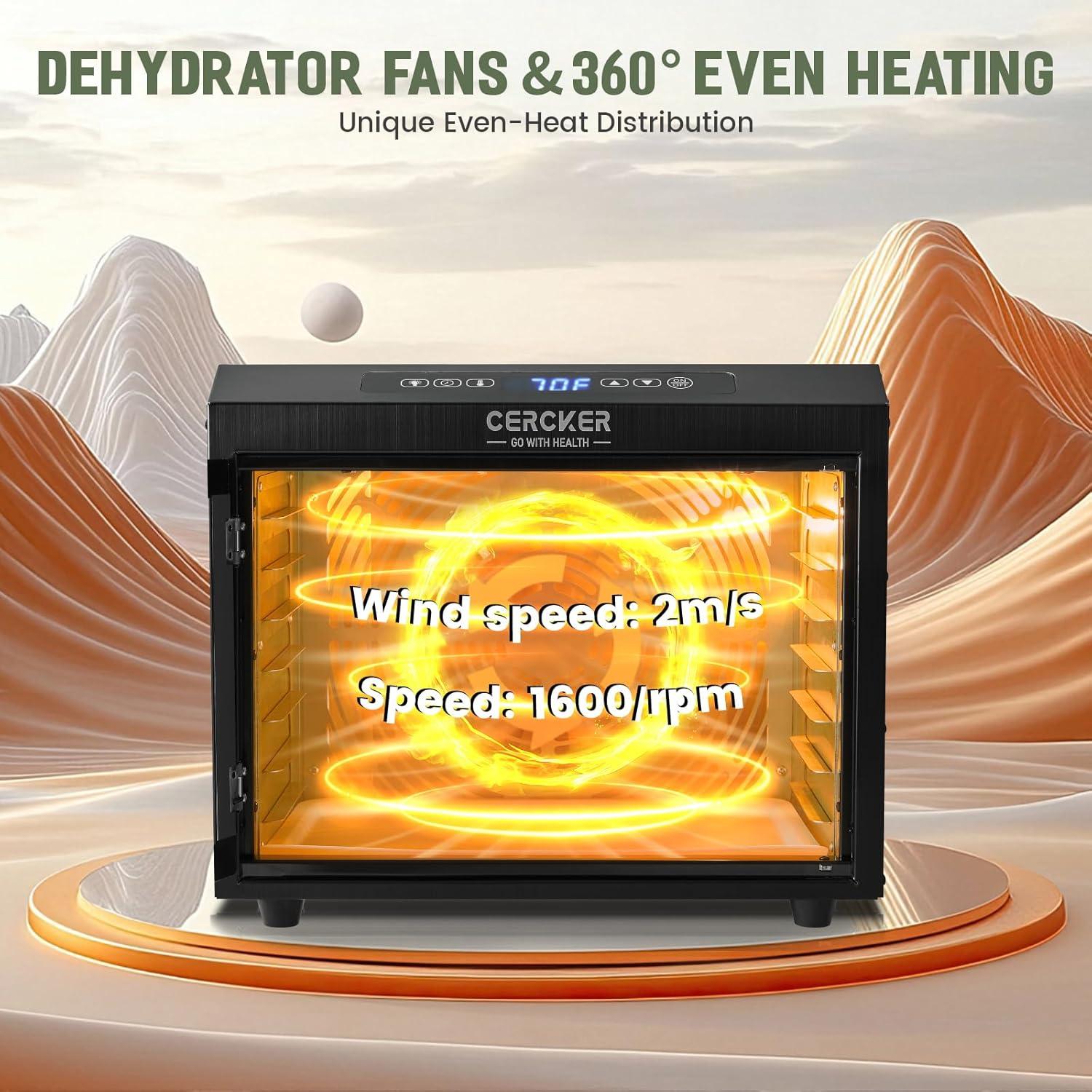 Deshidratador de Alimentos Cercker 7 Bandejas Acero Inoxidable