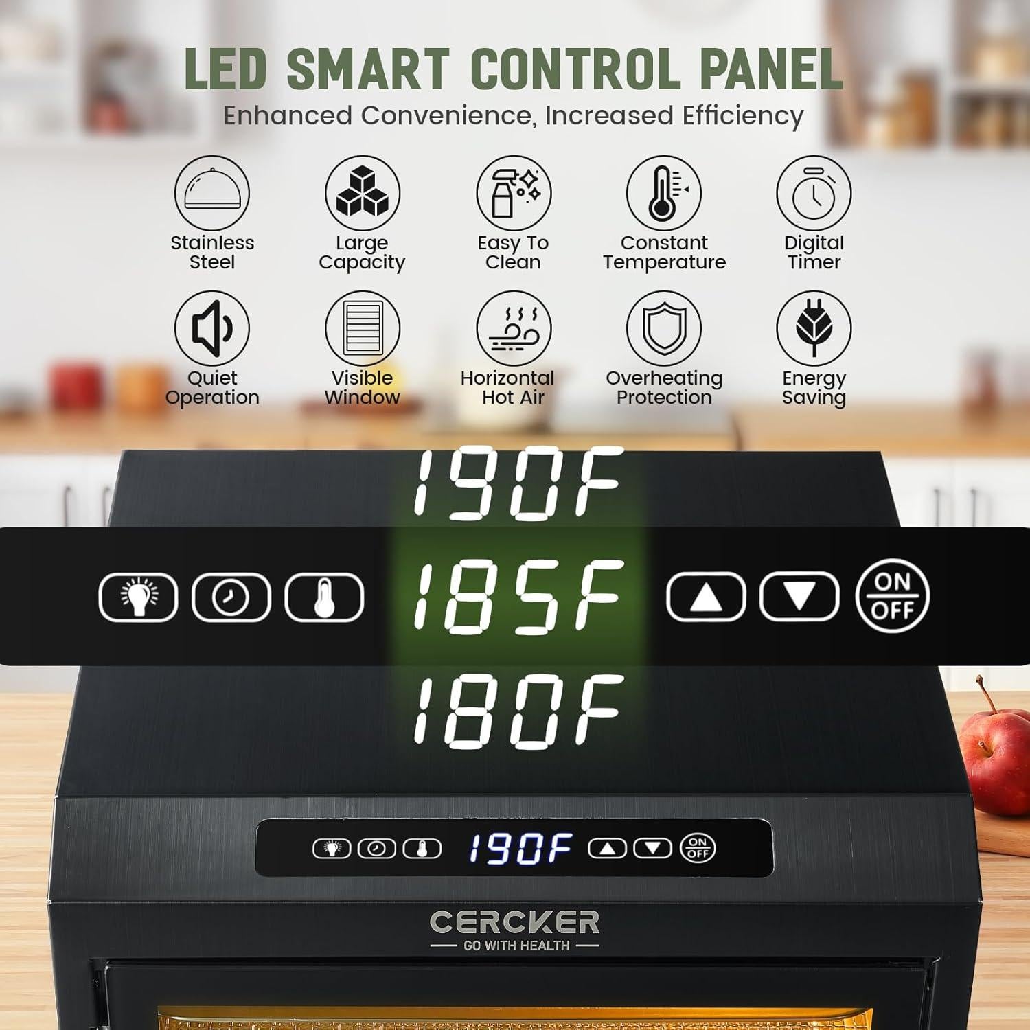 Deshidratador de Alimentos Cercker 7 Bandejas Acero Inoxidable