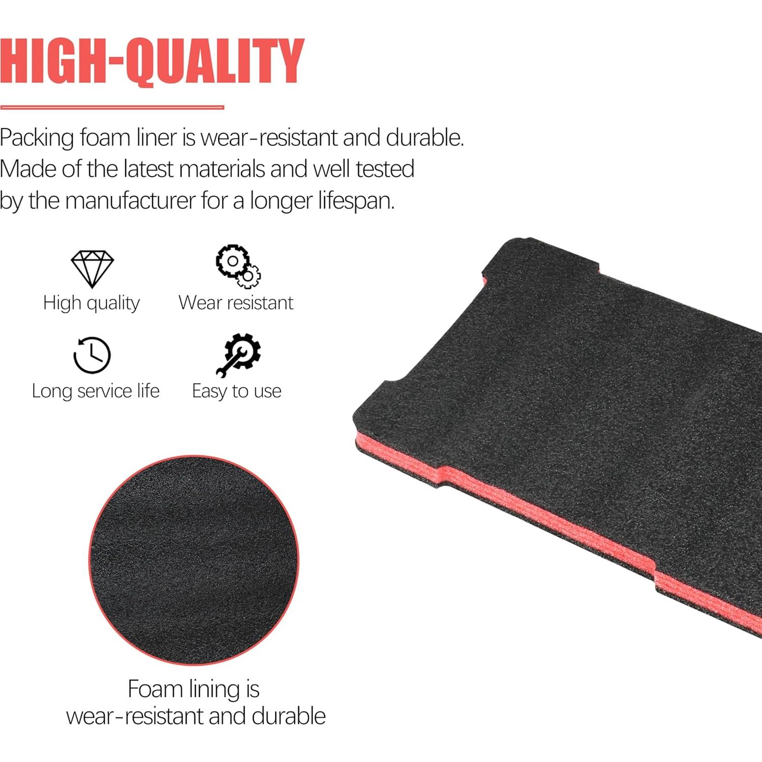 Inserto de espuma Packout YETTAT para Milwaukee 48-22-8435, 2 piezas