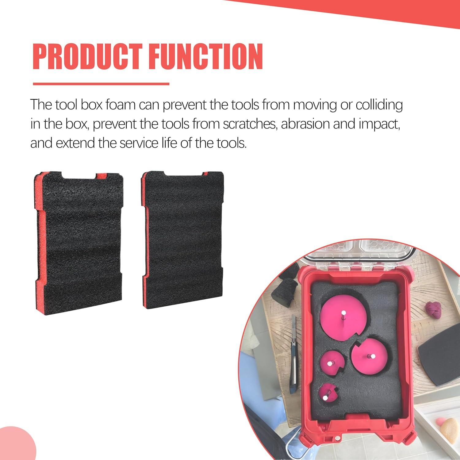 Inserto de espuma Packout YETTAT para Milwaukee 48-22-8435, 2 piezas