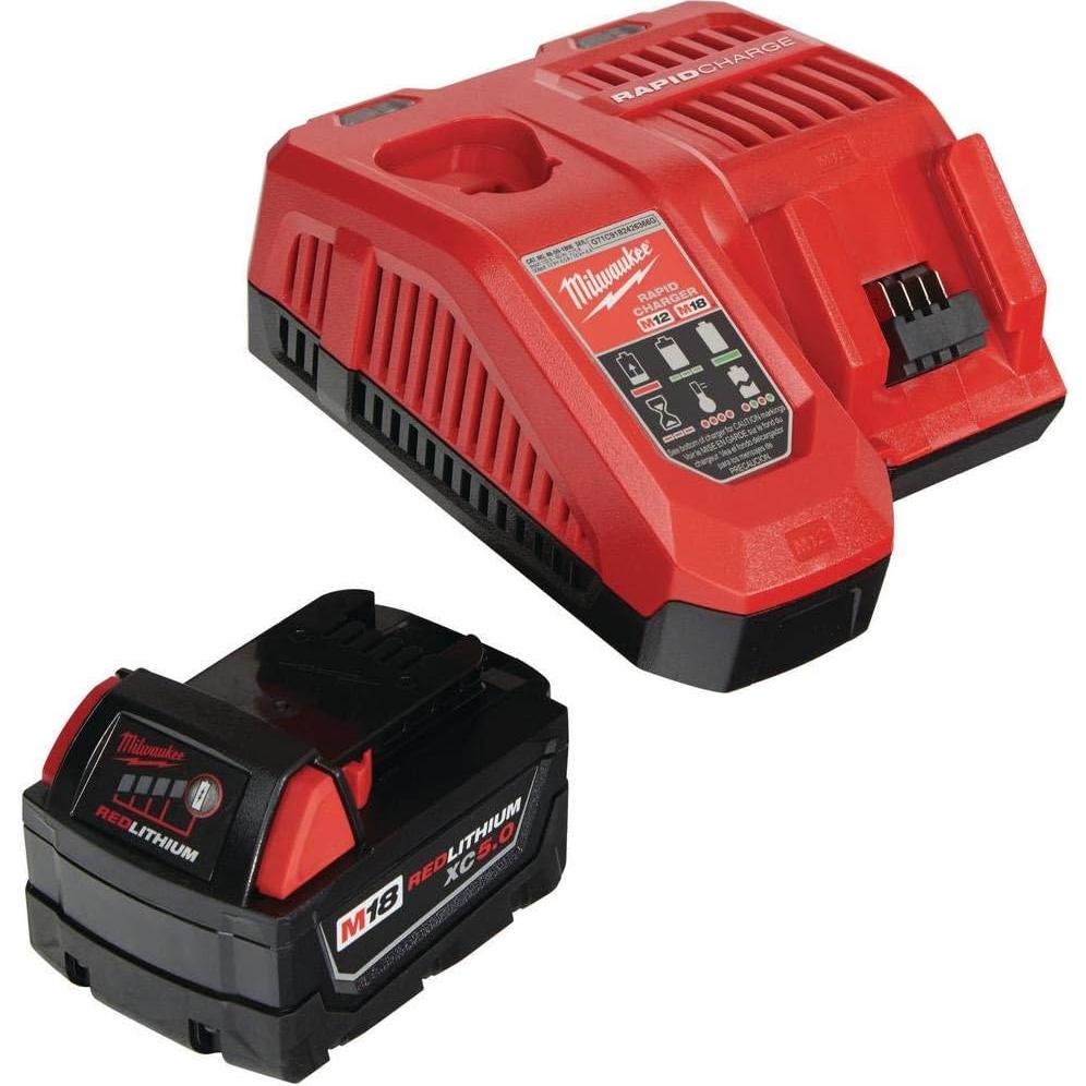 Kit Inicio Milwaukee M18 18V Litio-Ion 5.0Ah y Cargador