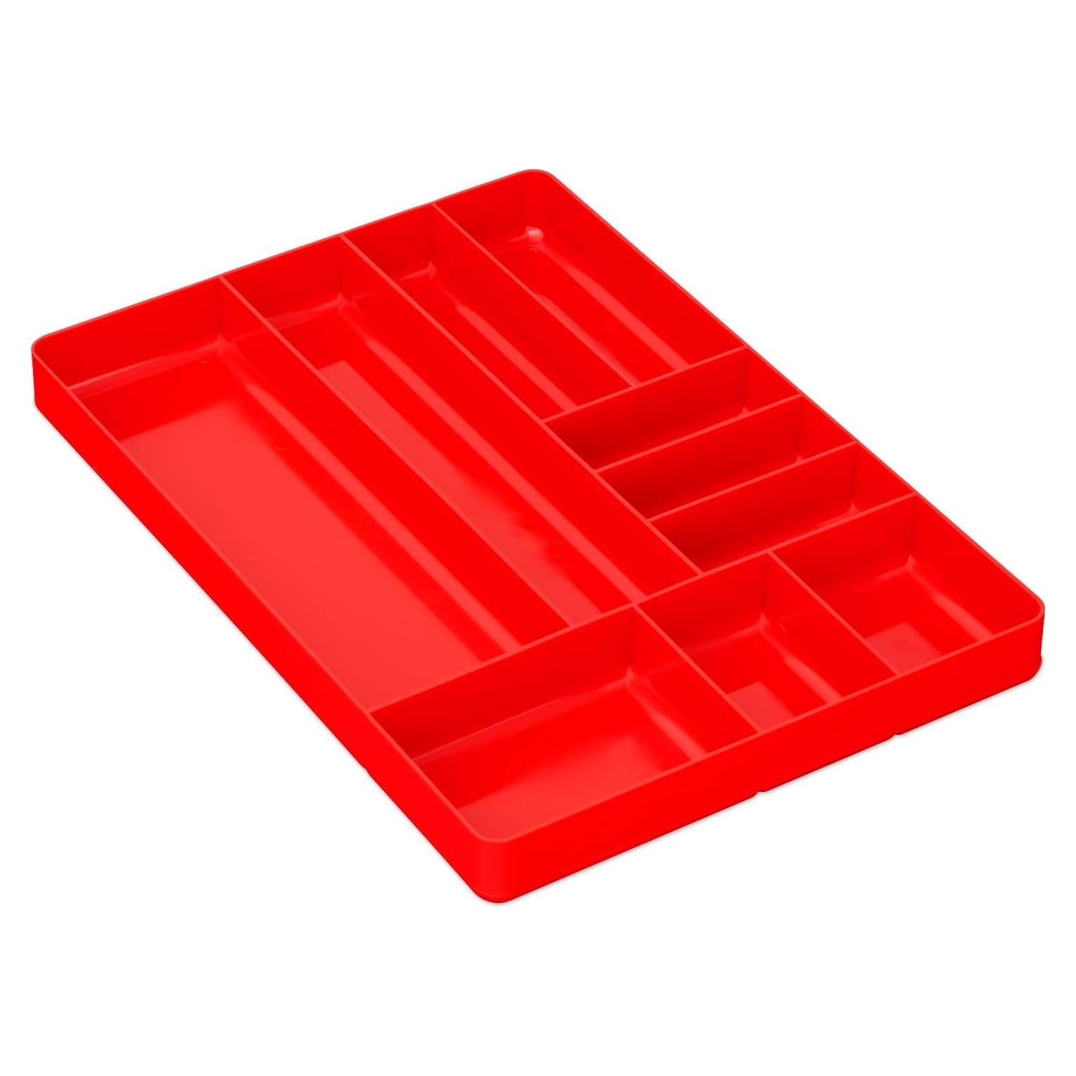 Organizador de Cajón Ernst 10 Compartimentos Rojo Duradero