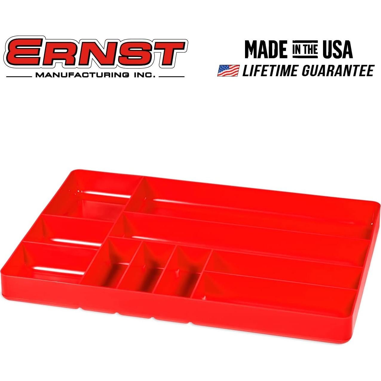 Organizador de Cajón Ernst 10 Compartimentos Rojo Duradero