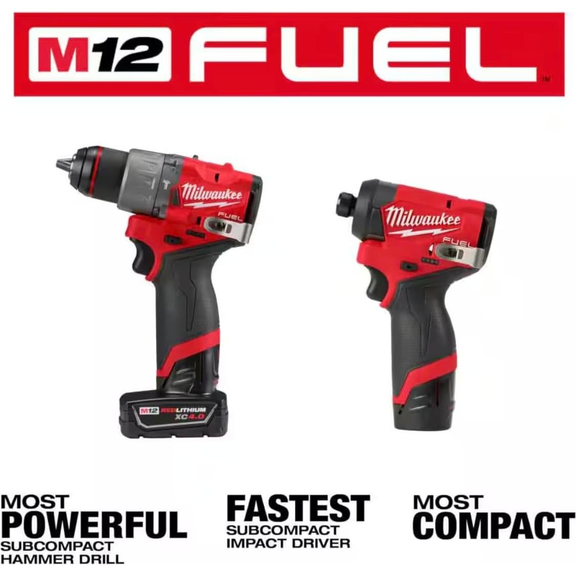 Taladro Percusión Milwaukee M12 FUEL 12V + Destornillador