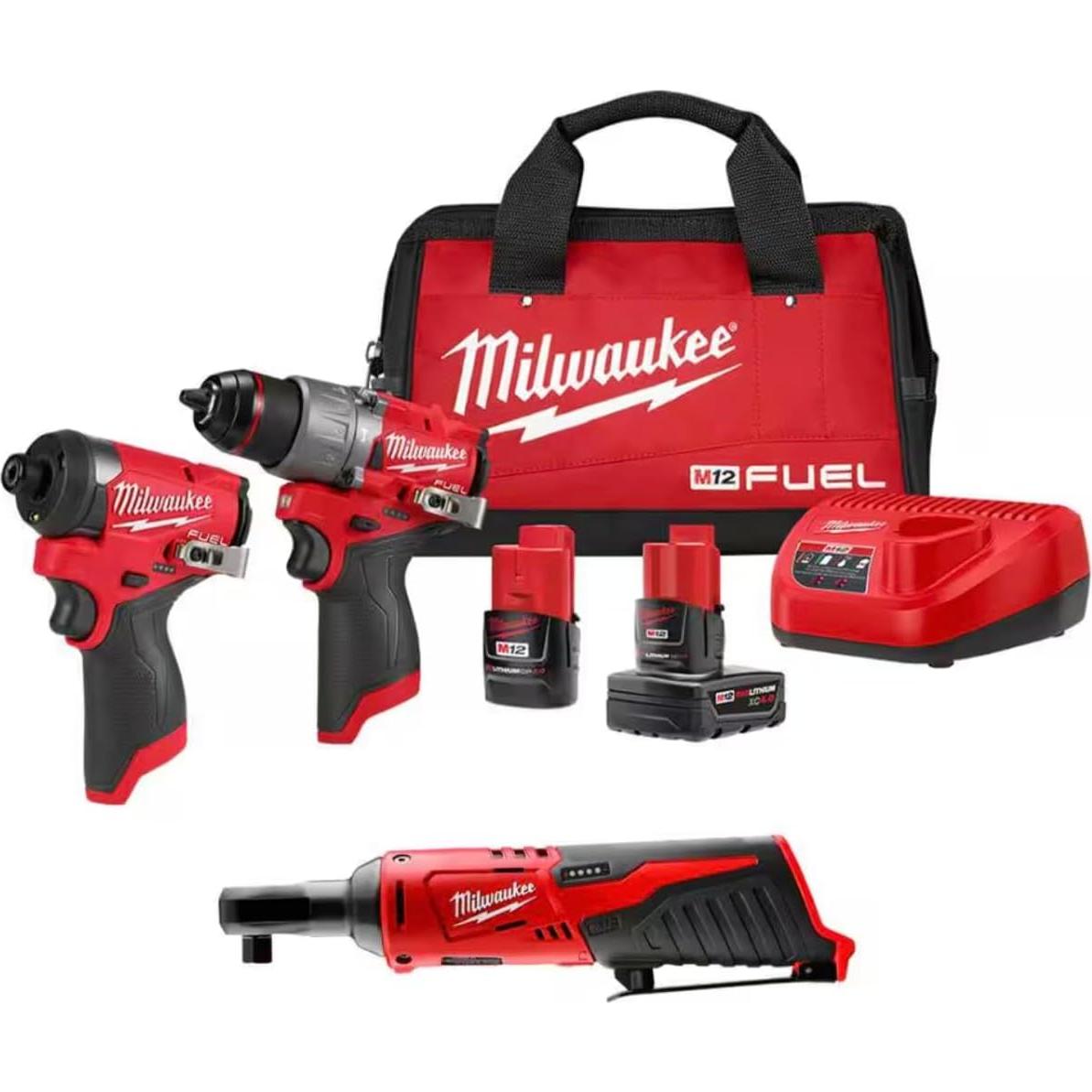Taladro Percusión Milwaukee M12 FUEL 12V + Destornillador