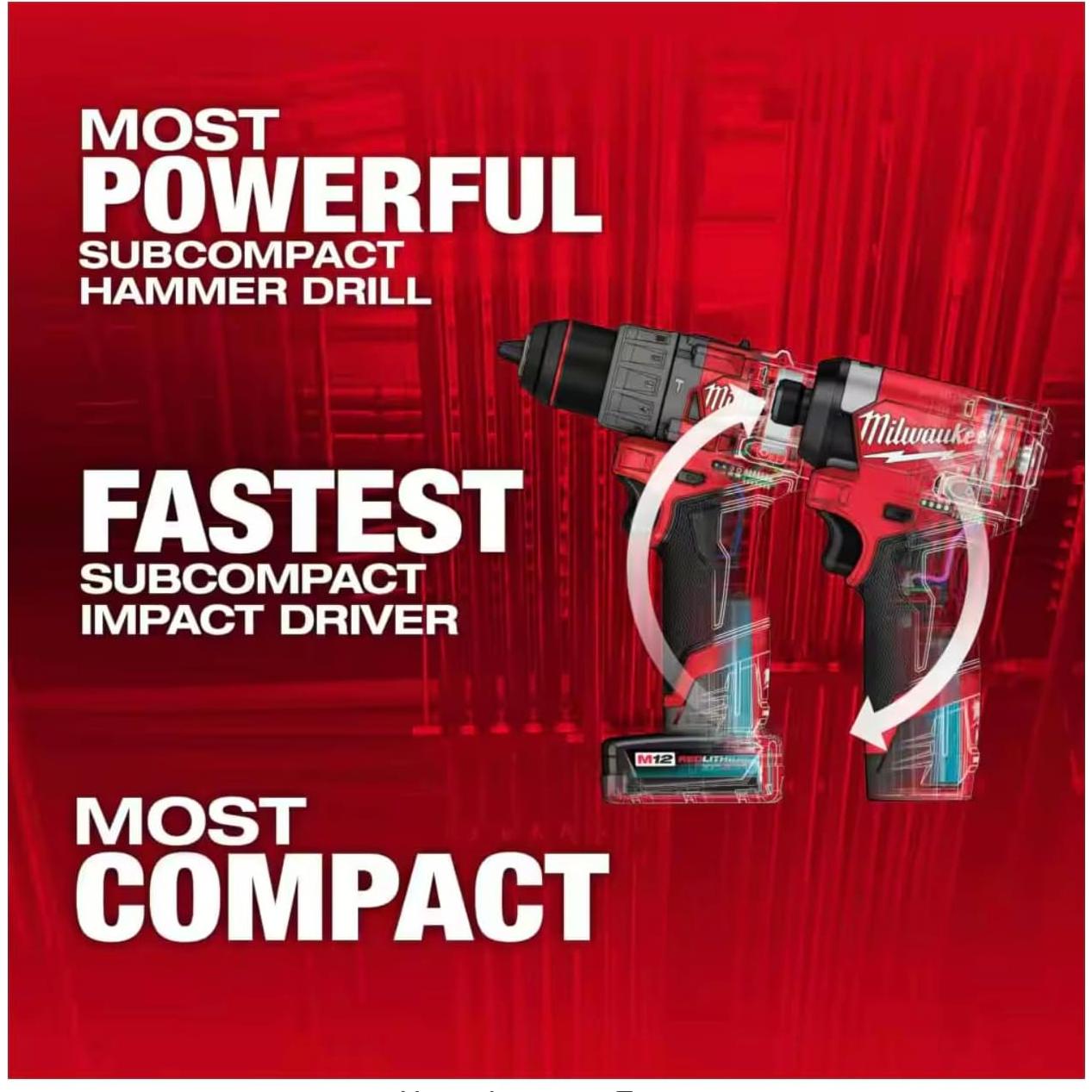 Taladro Percusión Milwaukee M12 FUEL 12V + Destornillador
